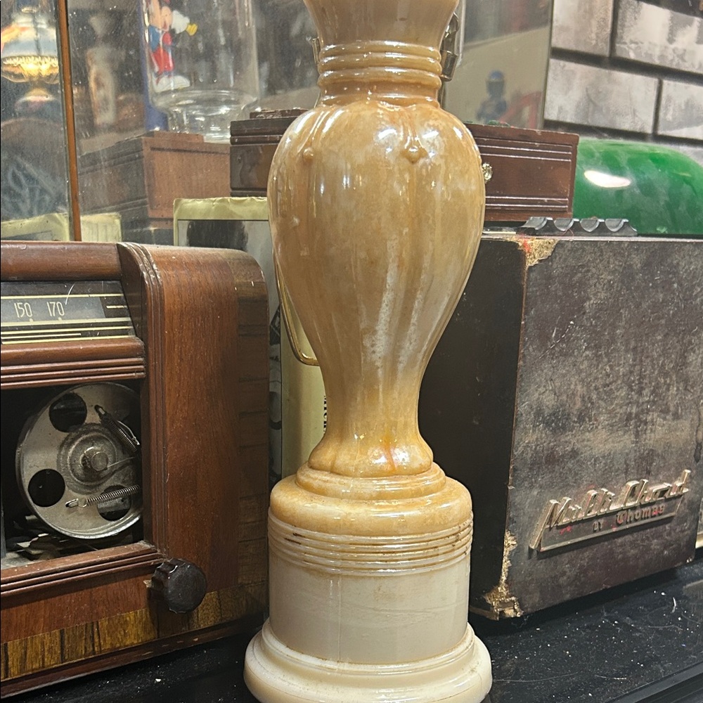 Elegant Tan Ceramic Vase